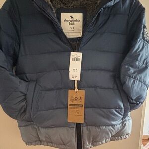 Abercrombie Kids Blue Quilted Puffer Coat